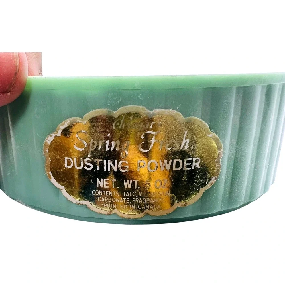 Vintage Delegar Spring Fresh Perfumed‎ Dusting Powder #5 Talc Fragrance USA